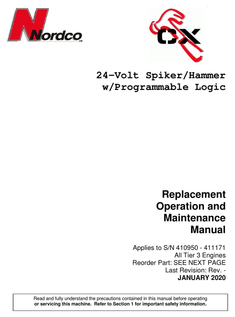Nordco CX User manual