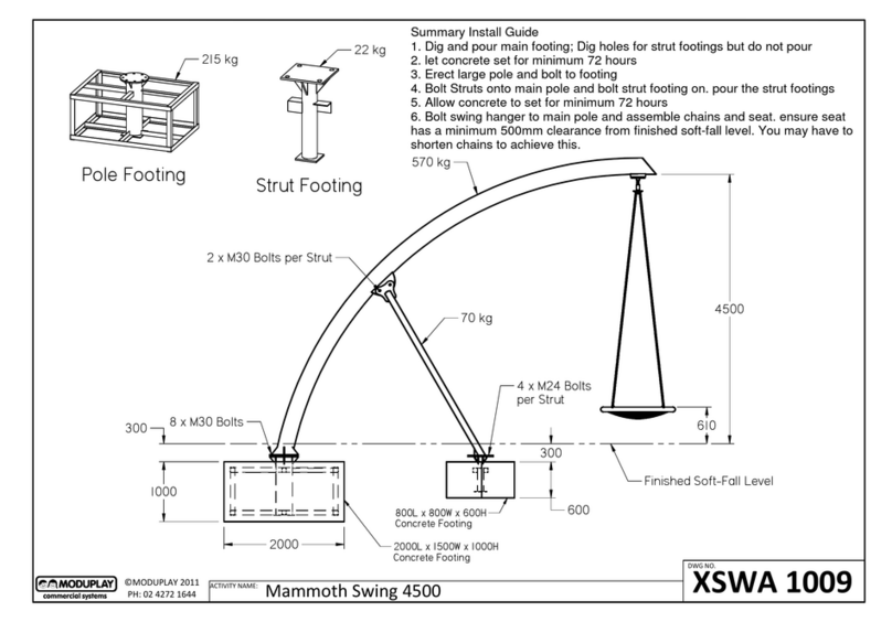 MODUPLAY Mammoth Swing 4500 Summary Install Guide