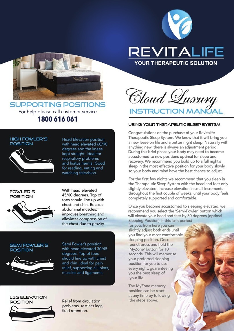 Revitalife Cloud Luxury instruction manual
