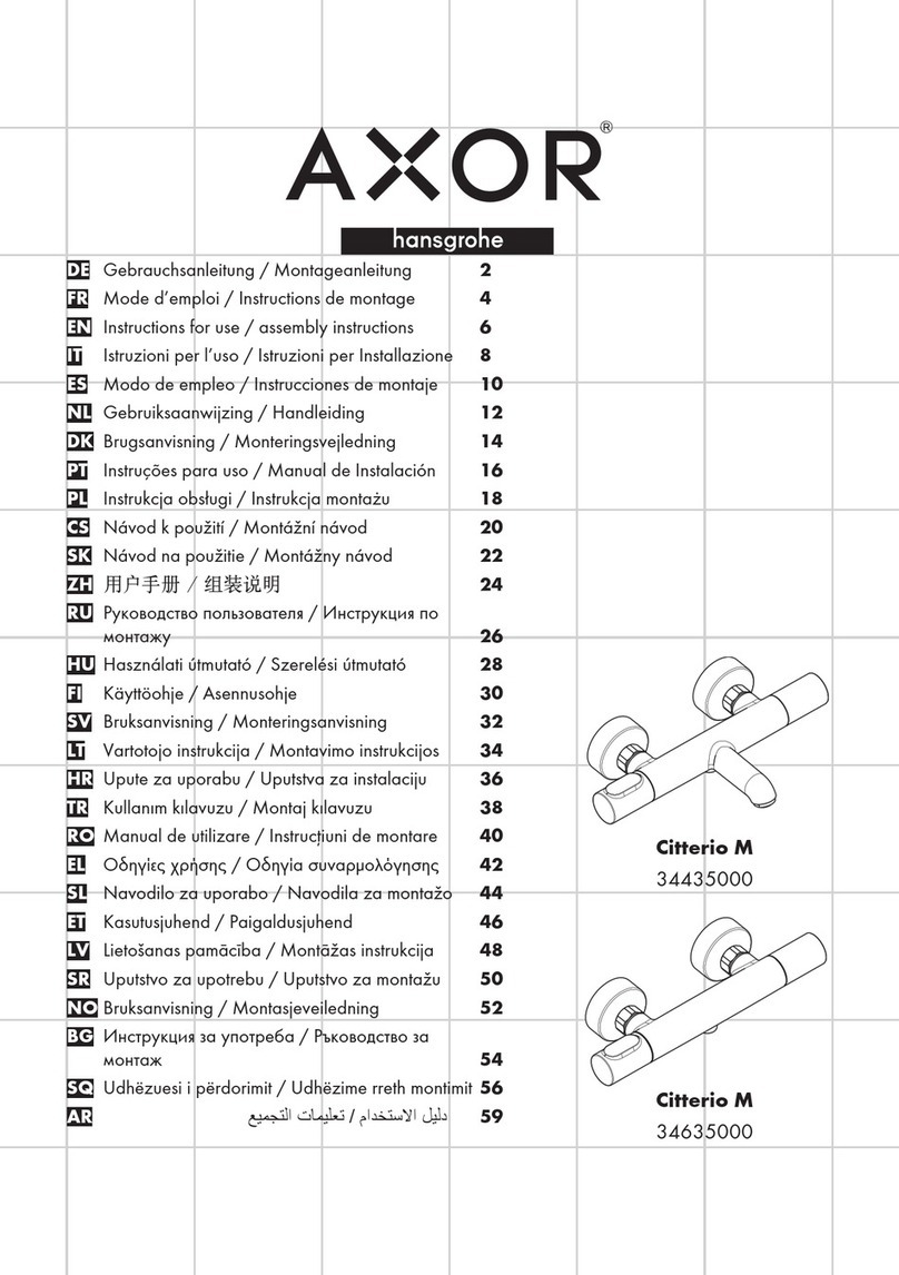 Axor Citterio M Instructions for use/assembly instructions