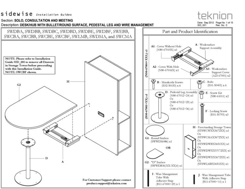 Teknion Sidewise SWDBA User manual