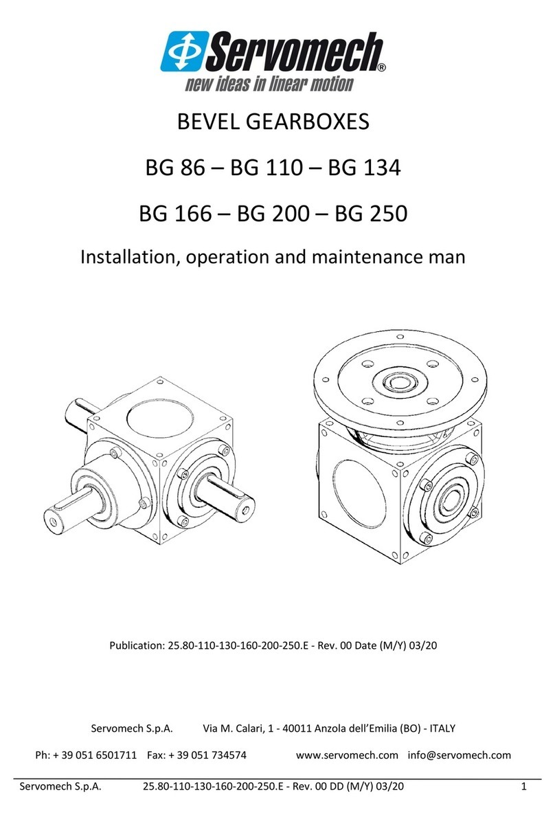 Servomech BG 86 Installation, operation and maintenance manual Servomech BG 86 Installation, operation and maintenance manual