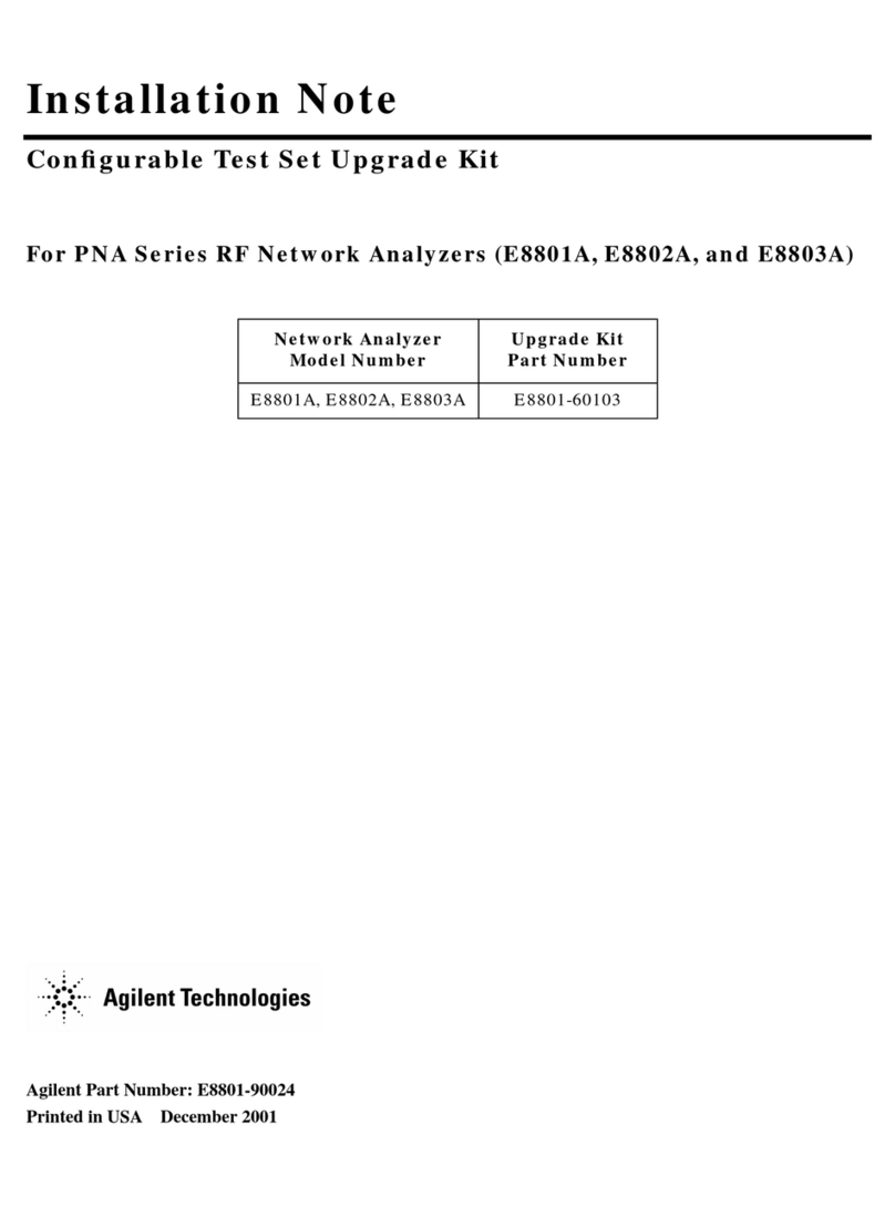 Agilent Technologies PNA Series Installation and operation manual