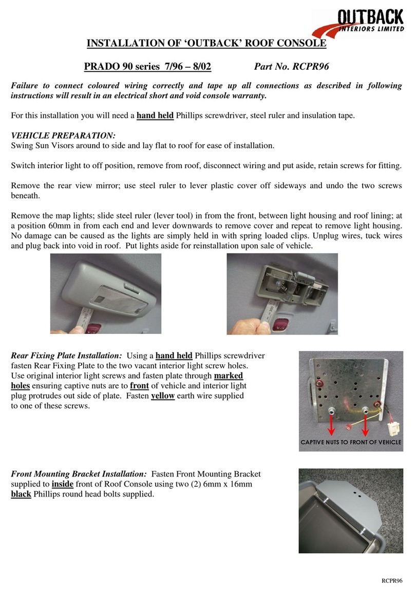 Outback RCPR96 User manual