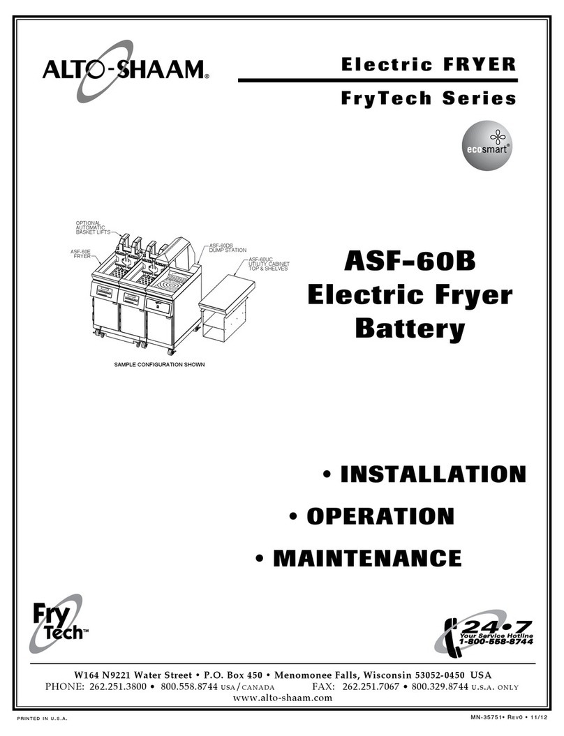 Alto-Shaam FryTech Series Installation operation & maintenance