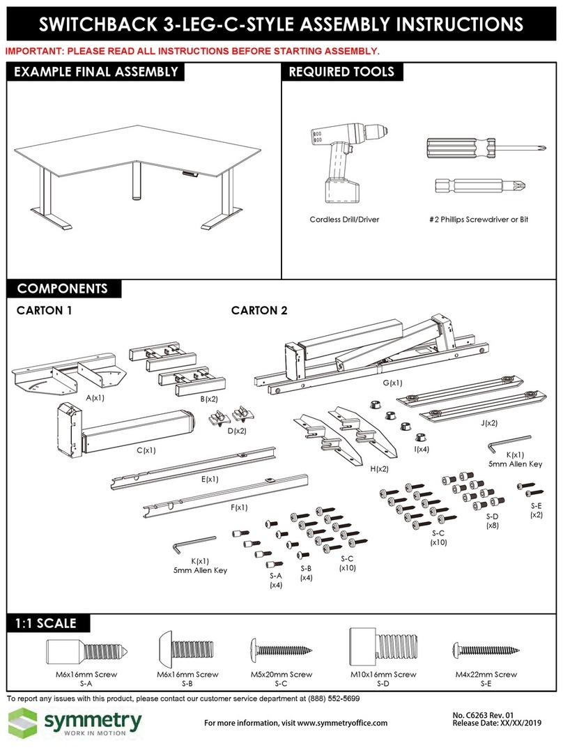 Symmetry SWITCHBACK 3-LEG-C-STYLE Assembly instructions