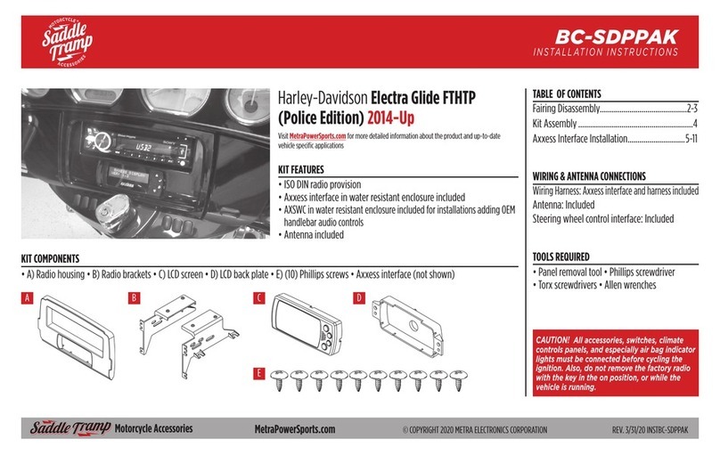 Metra Electronics Saddle Tramp BC-SDPPAK User manual