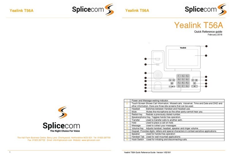 Splicecom Yealink T56A User manual