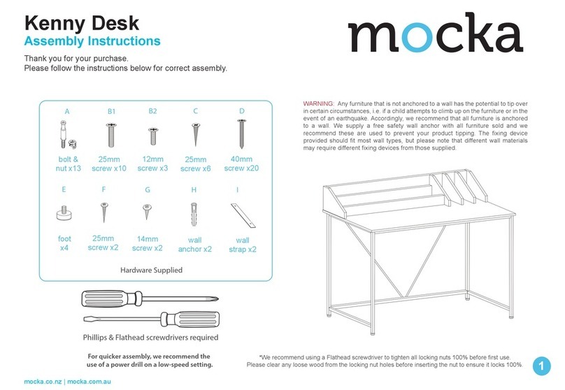 Mocka Kenny Desk User manual Mocka Kenny Desk User manual