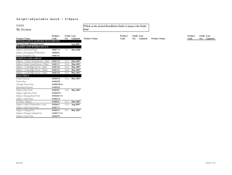 Teknion hiSpace User manual