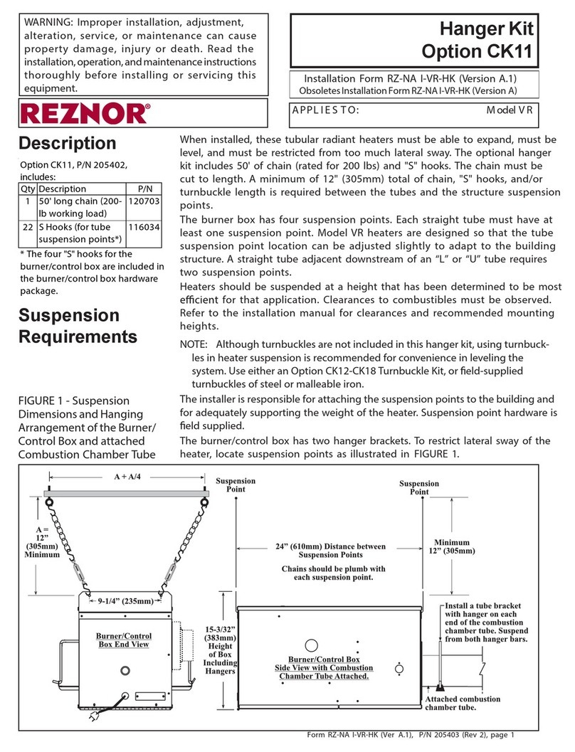 Reznor CK11 quick guide