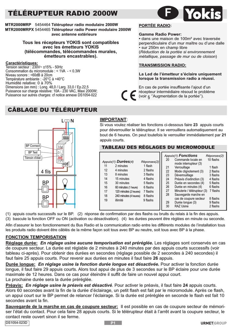 Yokis MTR2000MRP quick guide