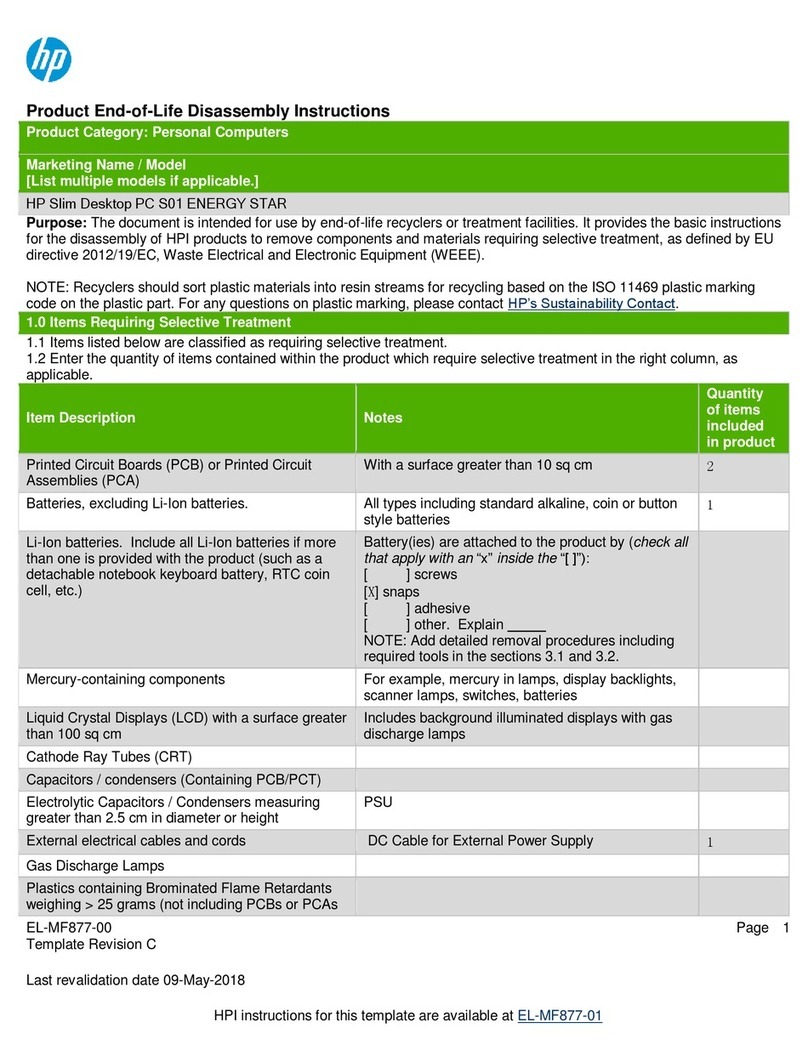 HP Slim Desktop S01 Assembly instructions