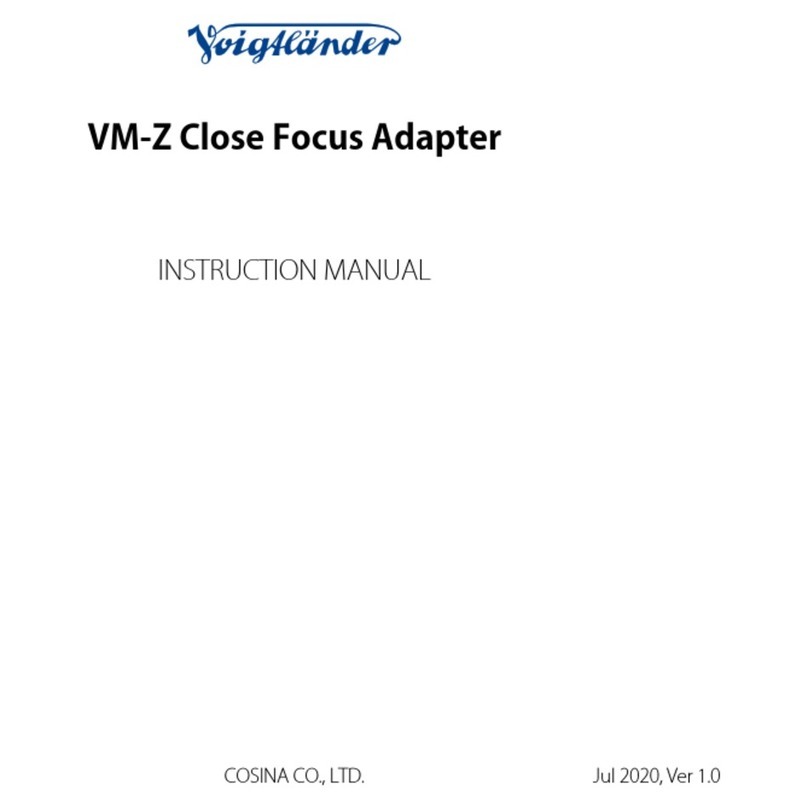 VOIGTLANDER VM-Z Close Focus Adapter instruction manual