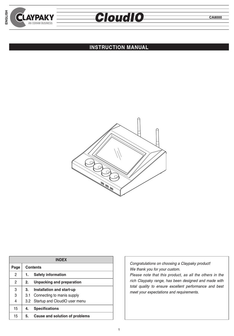 Claypaky CloudIO instruction manual