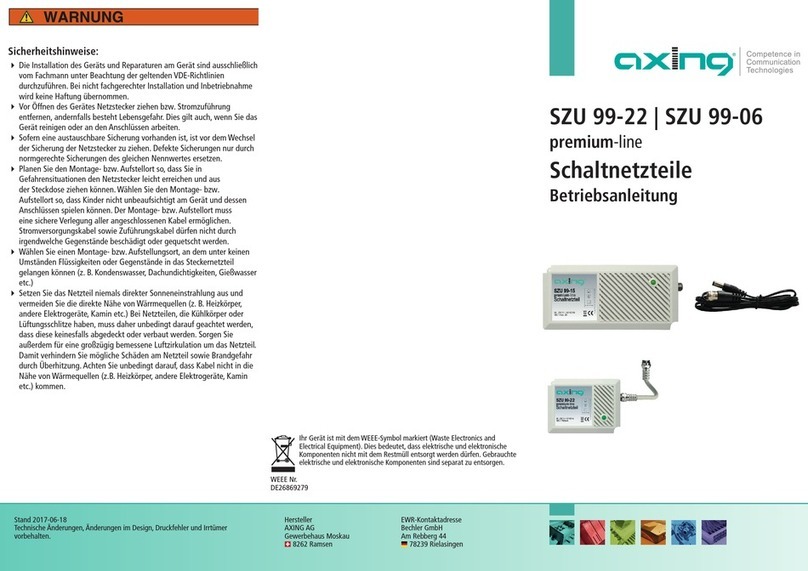 axing Premium-line SZU 99-22 User manual