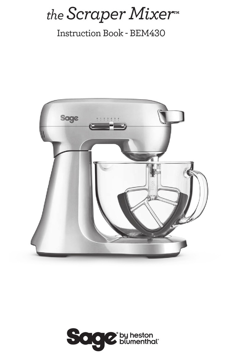 Heston Blumenthal Sage Scraper Mixer Instruction book
