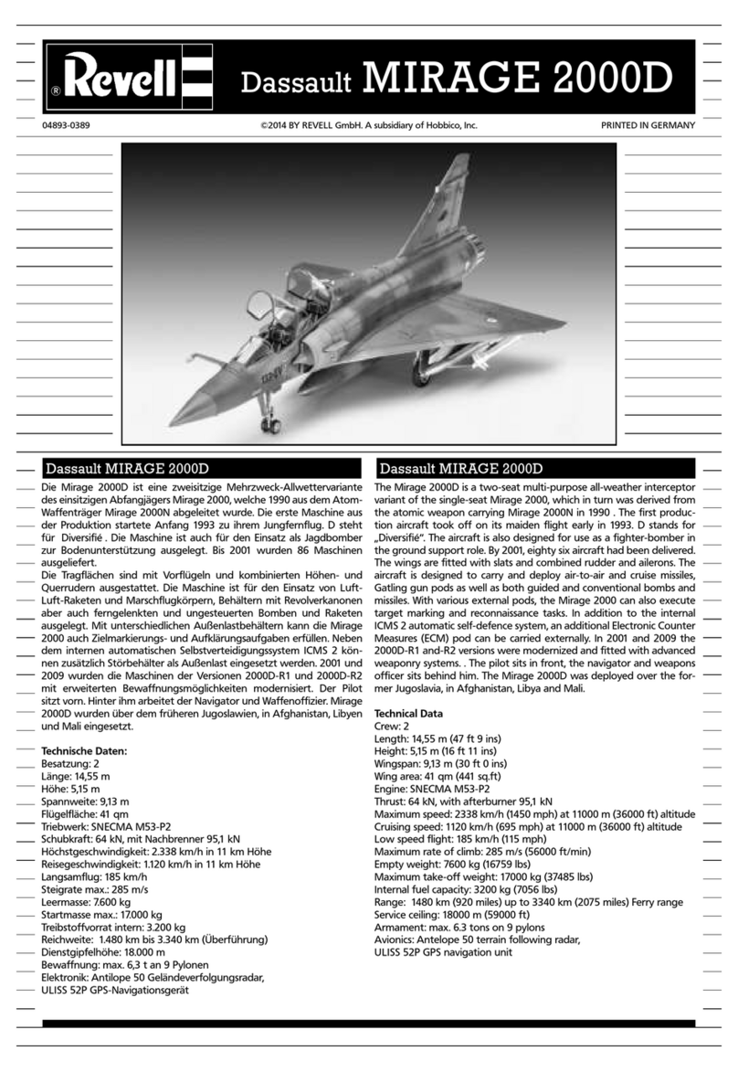 REVELL Dassault MIRAGE 2000D User manual