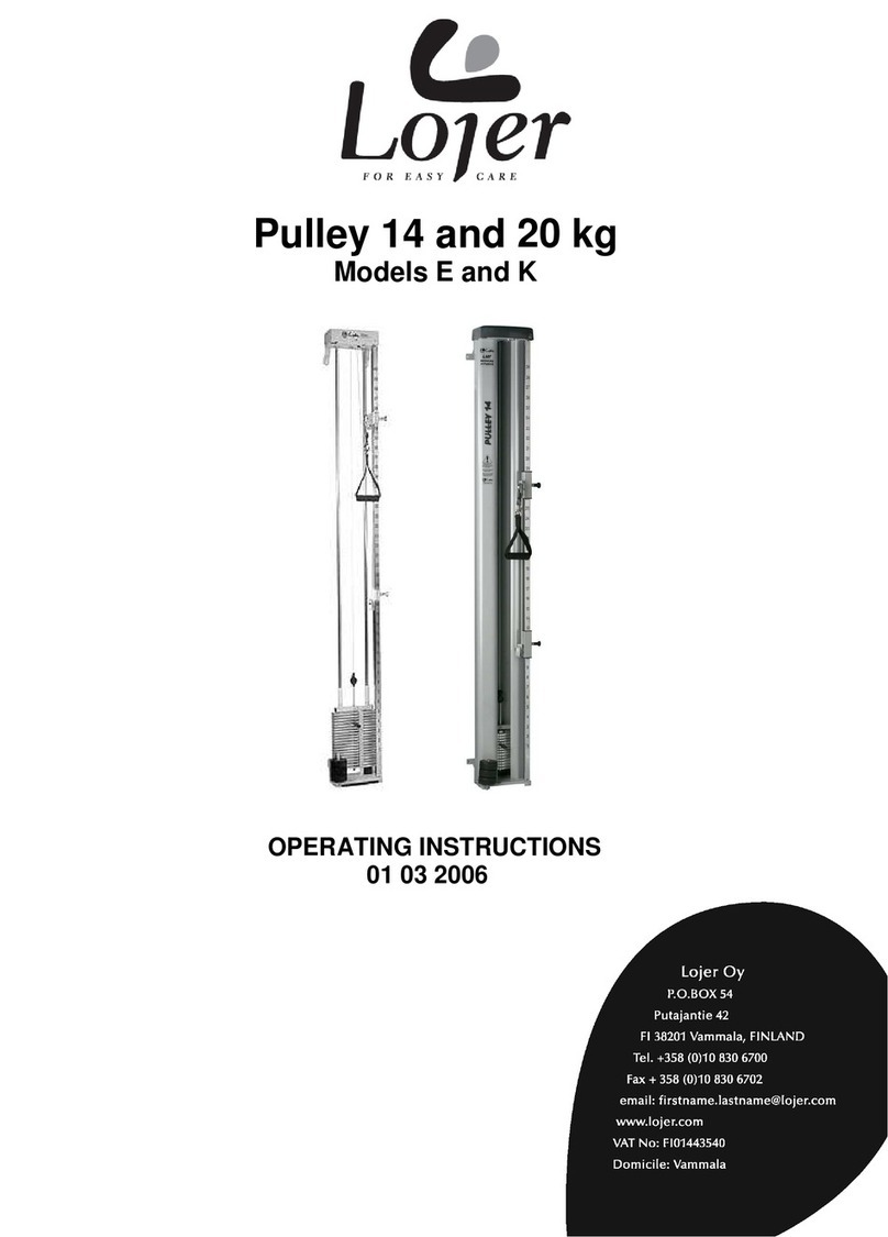 Lojer E operating instructions Lojer E operating instructions
