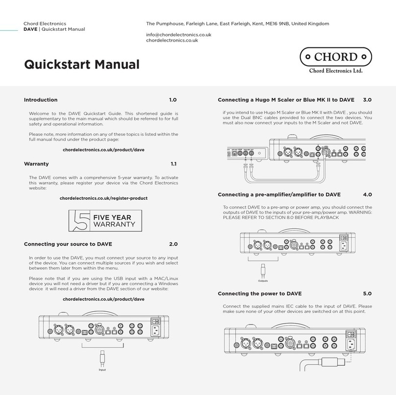 Chord DAVE Instruction manual