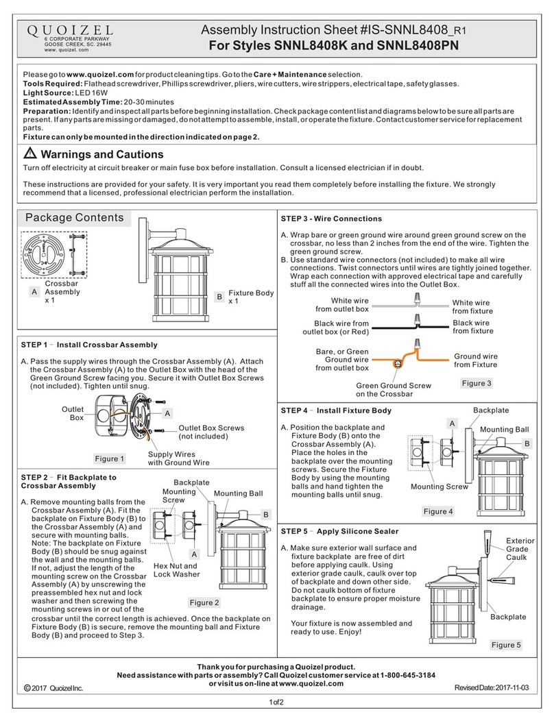 Quoizel SNNL8408K Mounting instructions