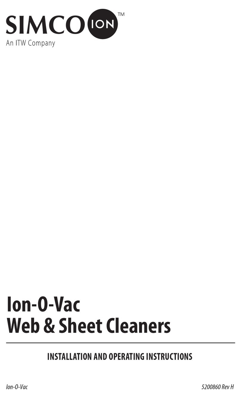 ITW Simco-Ion Ion-O-Vac Installation and operating instructions
