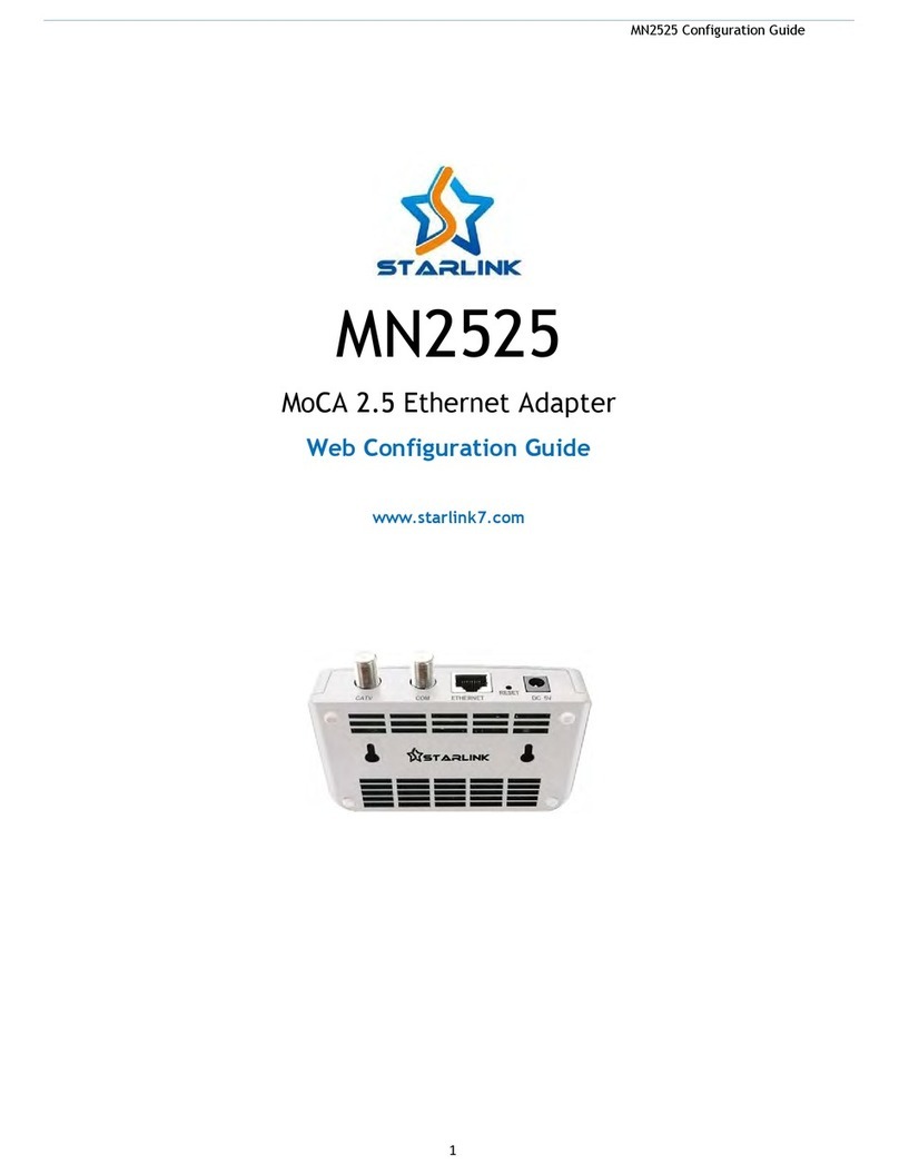 STARLINK MN2525 Web configuration guide