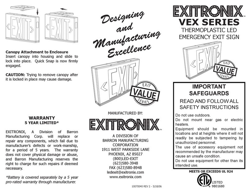 Exitronix VEX Series User manual