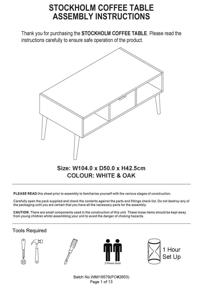 GFW STOCKHOLM COFFEE TABLE User manual