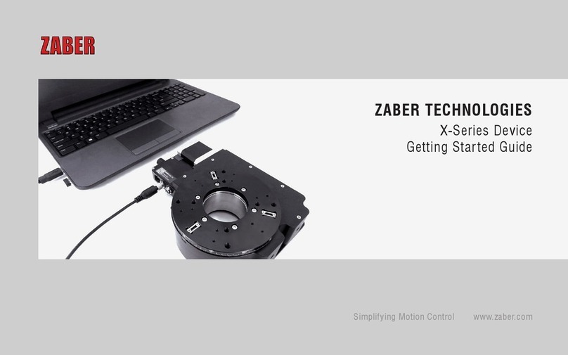 Zaber Technologies Inc. X Series Getting started guide