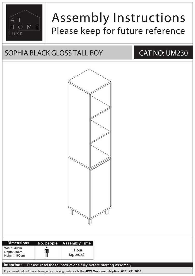 J D Williams At Home Luxe SOPHIA BLACK GLOSS TALL BOY... User manual J D Williams At Home Luxe SOPHIA BLACK GLOSS TALL BOY... User manual