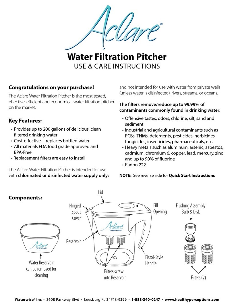 Waterwise Aclare Use & care instructions