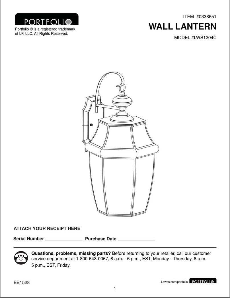 Portfolio LWS1204C 0338651 installation instructions