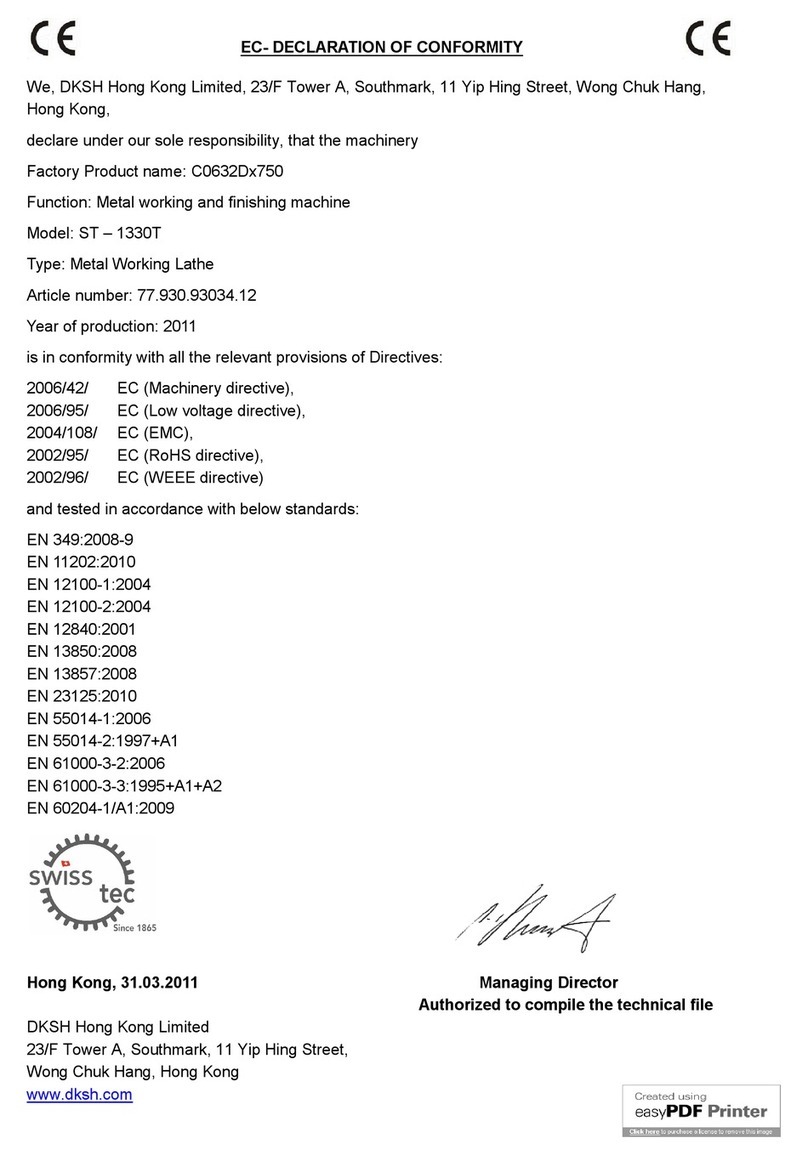 STALEX C0632D Operations manual & parts list