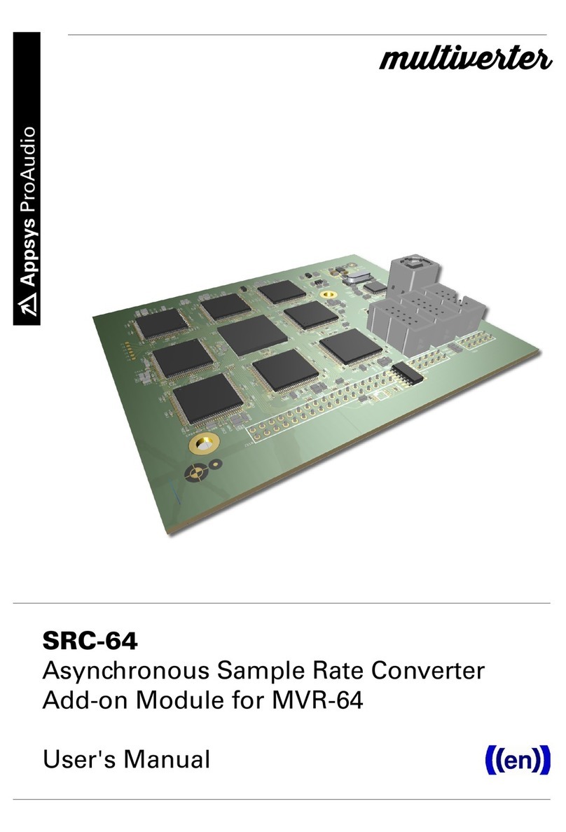 Appsys ProAudio multiverter SRC-64 User manual Appsys ProAudio multiverter SRC-64 User manual