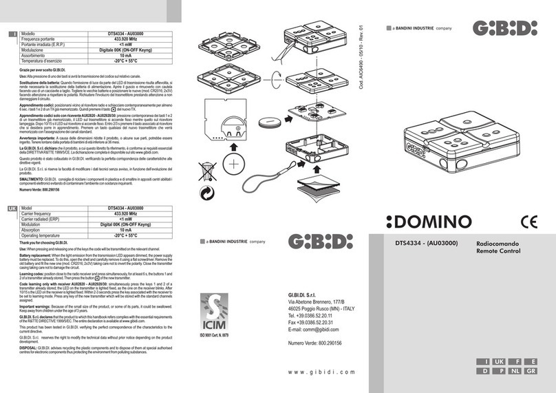 GiBiDi DTS4334 User manual