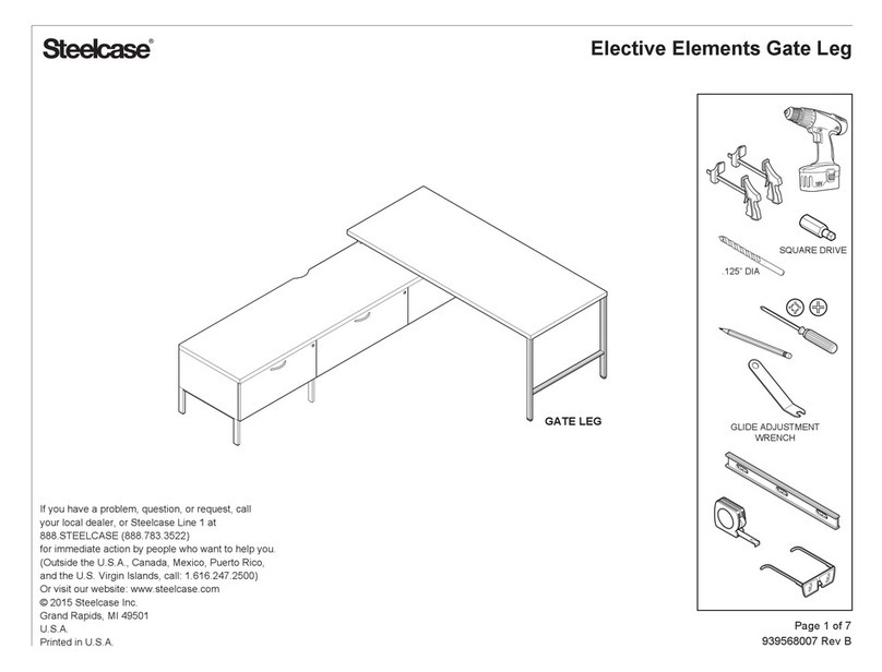 Steelcase Elective Elements Gate Leg Assembly instructions Steelcase Elective Elements Gate Leg Assembly instructions