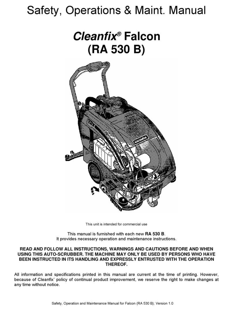 Cleanfix Falcon Safety, operation & maintenance manual