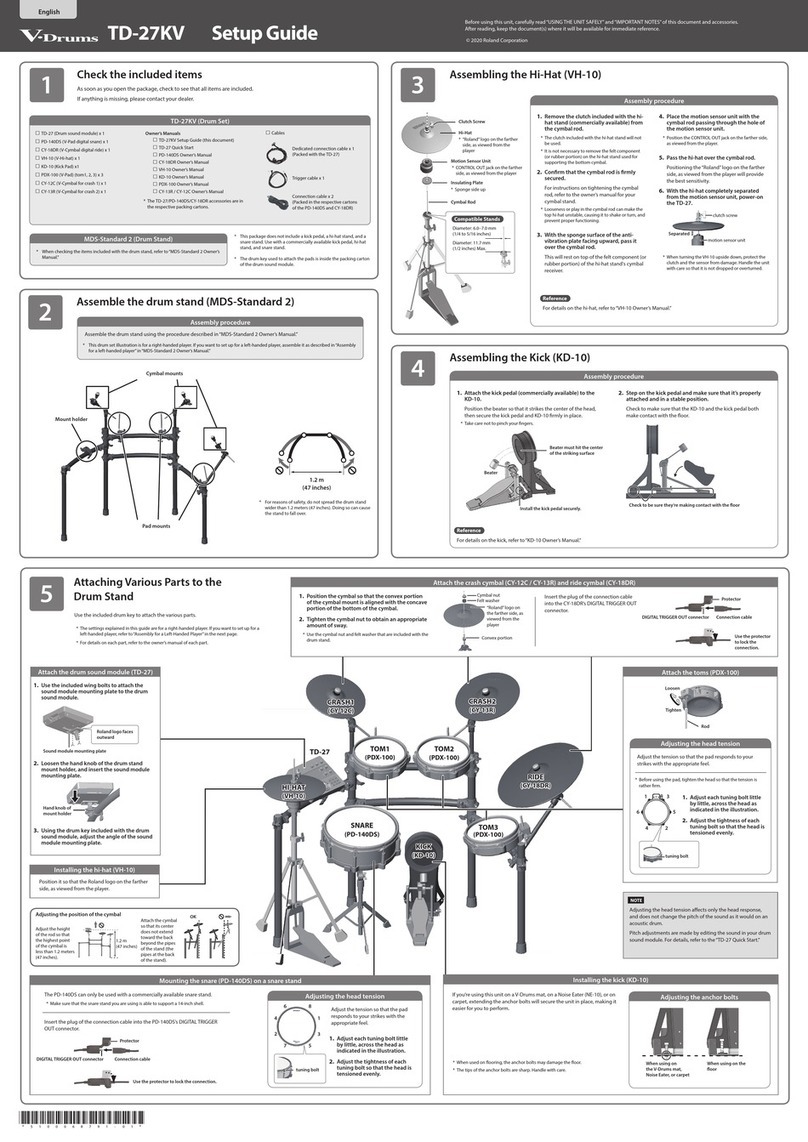 Roland V-Drums TD-27KV User manual