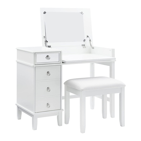 Linon VANITY SET WHITE User manual