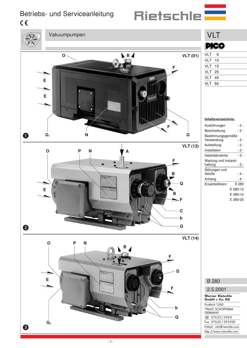 Rietschle Pico VLT Series Troubleshooting guide