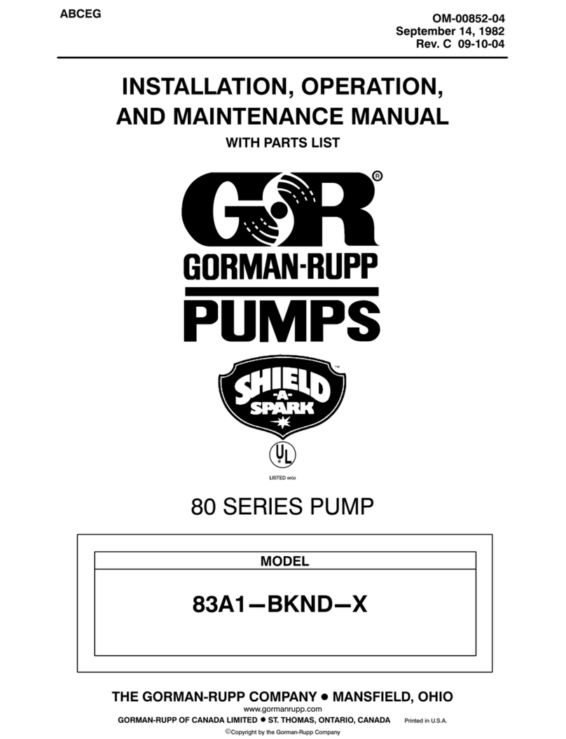 GORMAN-RUPP PUMPS Shield-A-Spark 80 Series Installation, operation, and maintenance manual with parts list GORMAN-RUPP PUMPS Shield-A-Spark 80 Series Installation, operation, and maintenance manual with parts list