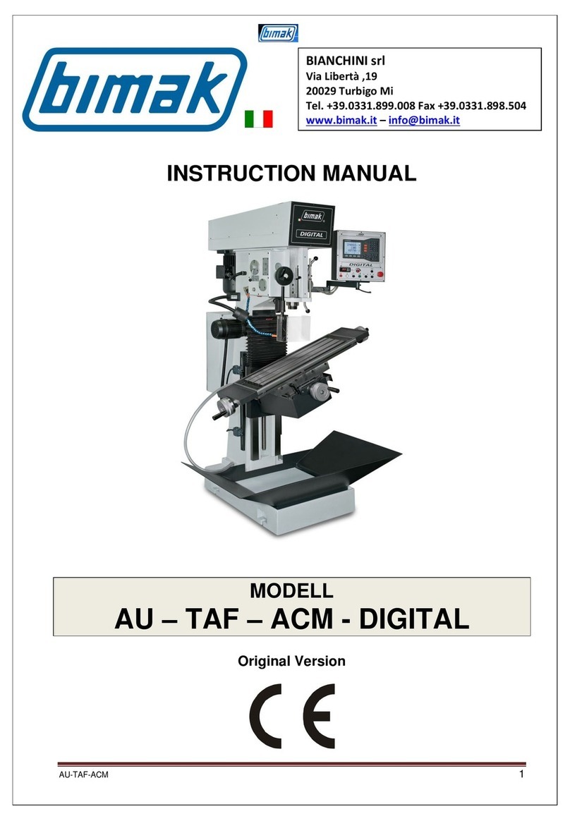 bimak AU Series instruction manual