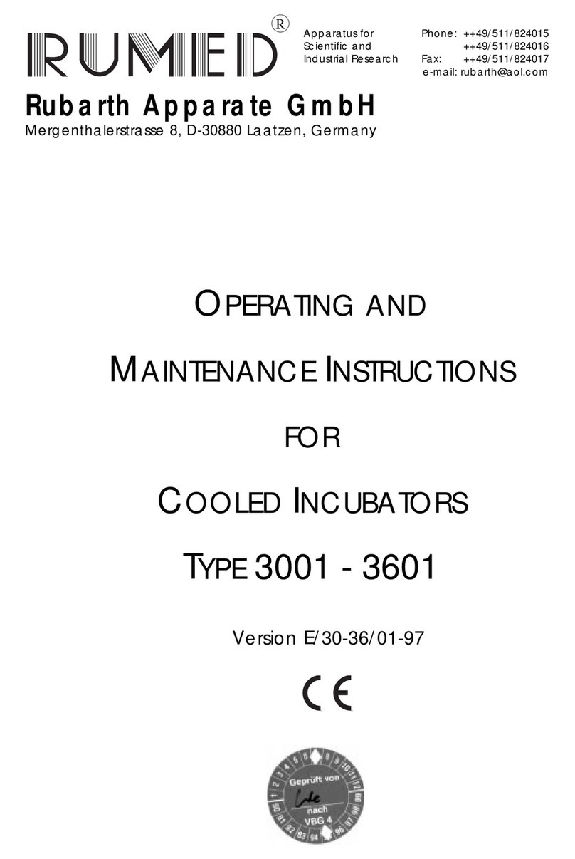 Rubarth Apparate RUMED 3001 Operating and maintenance instructions