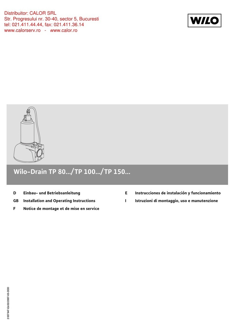 Wilo TP 80 Series Installation and operating instructions