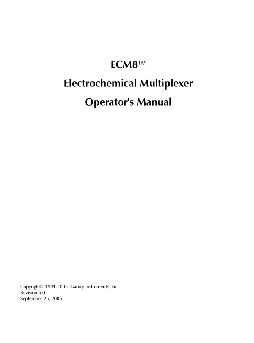 Gamry ECM8 Operator's manual Gamry ECM8 Operator's manual