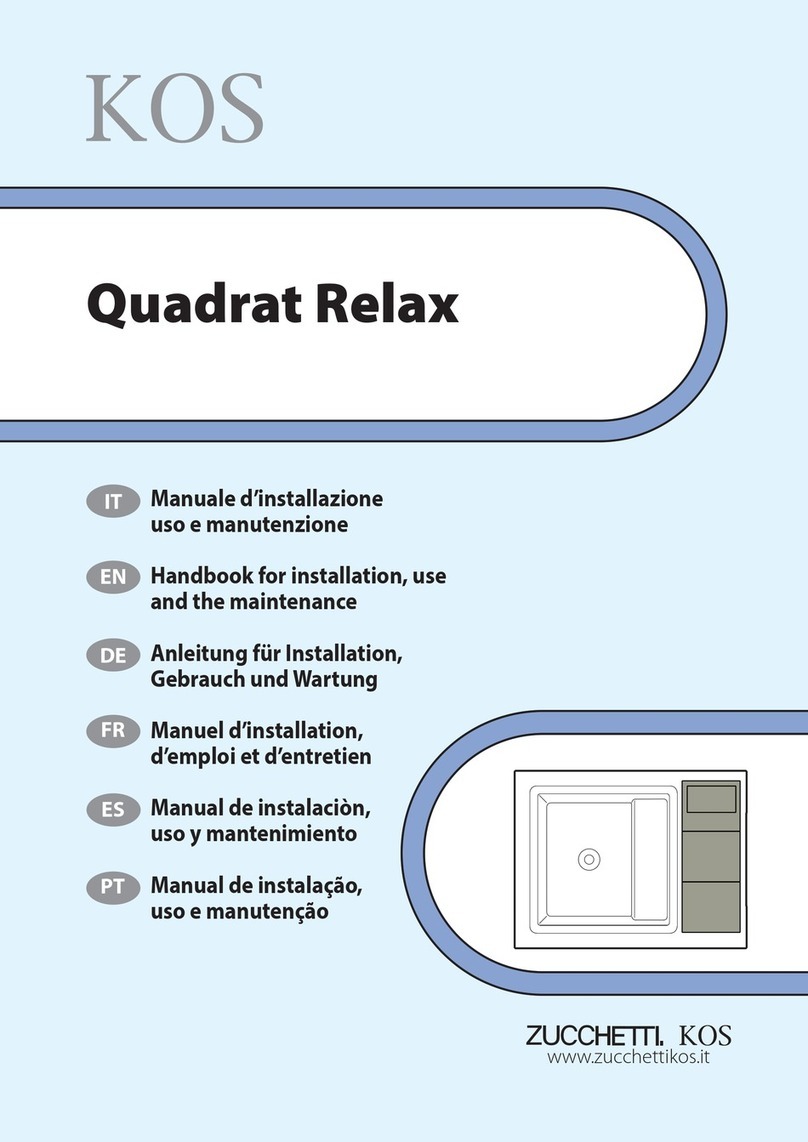 ZUCCHETTI KOS Quadrat Relax Installation, use and maintenance handbook