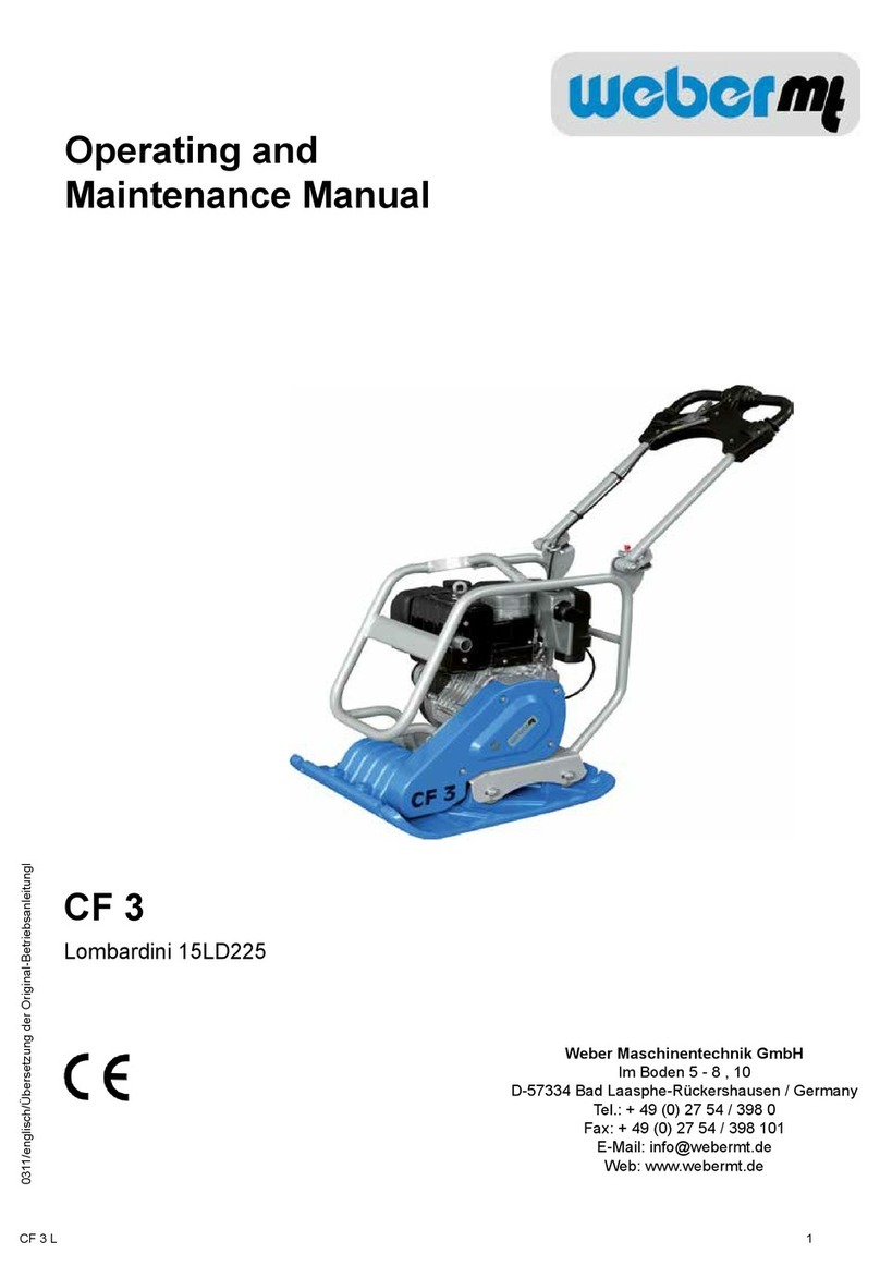 Weber CF 3 Operating and maintenance manual
