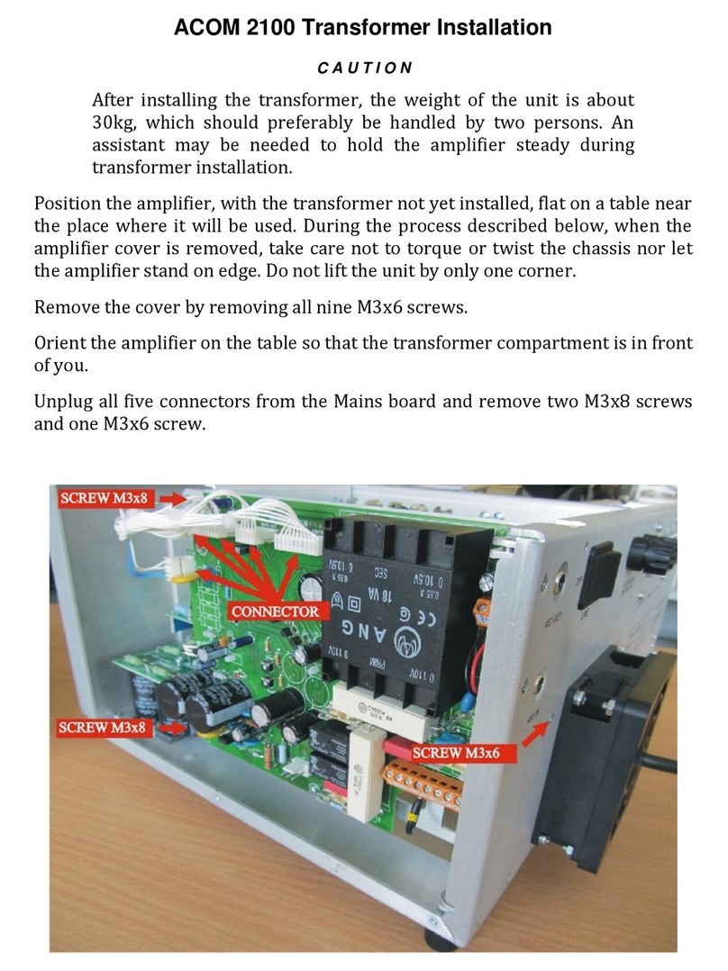 Acom 2100 installation manual