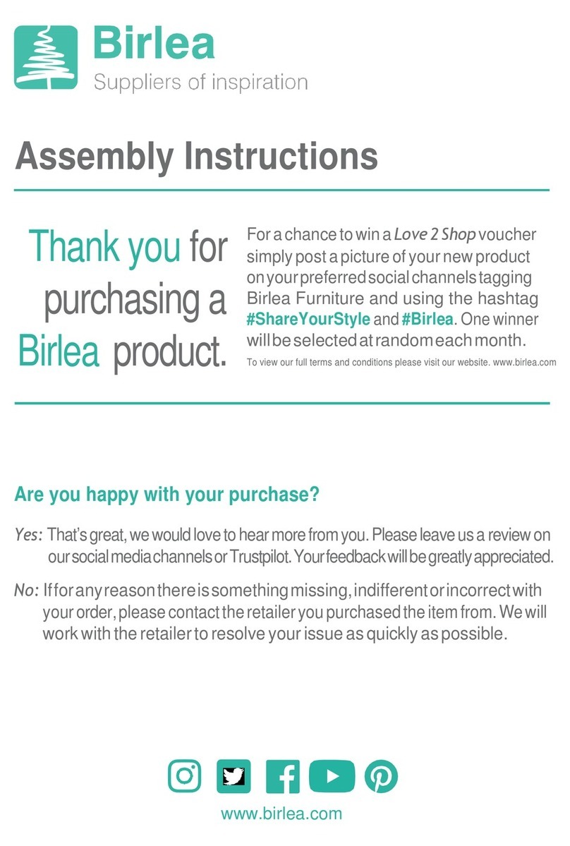 Birlea WINCHESTER S000401 Assembly instructions
